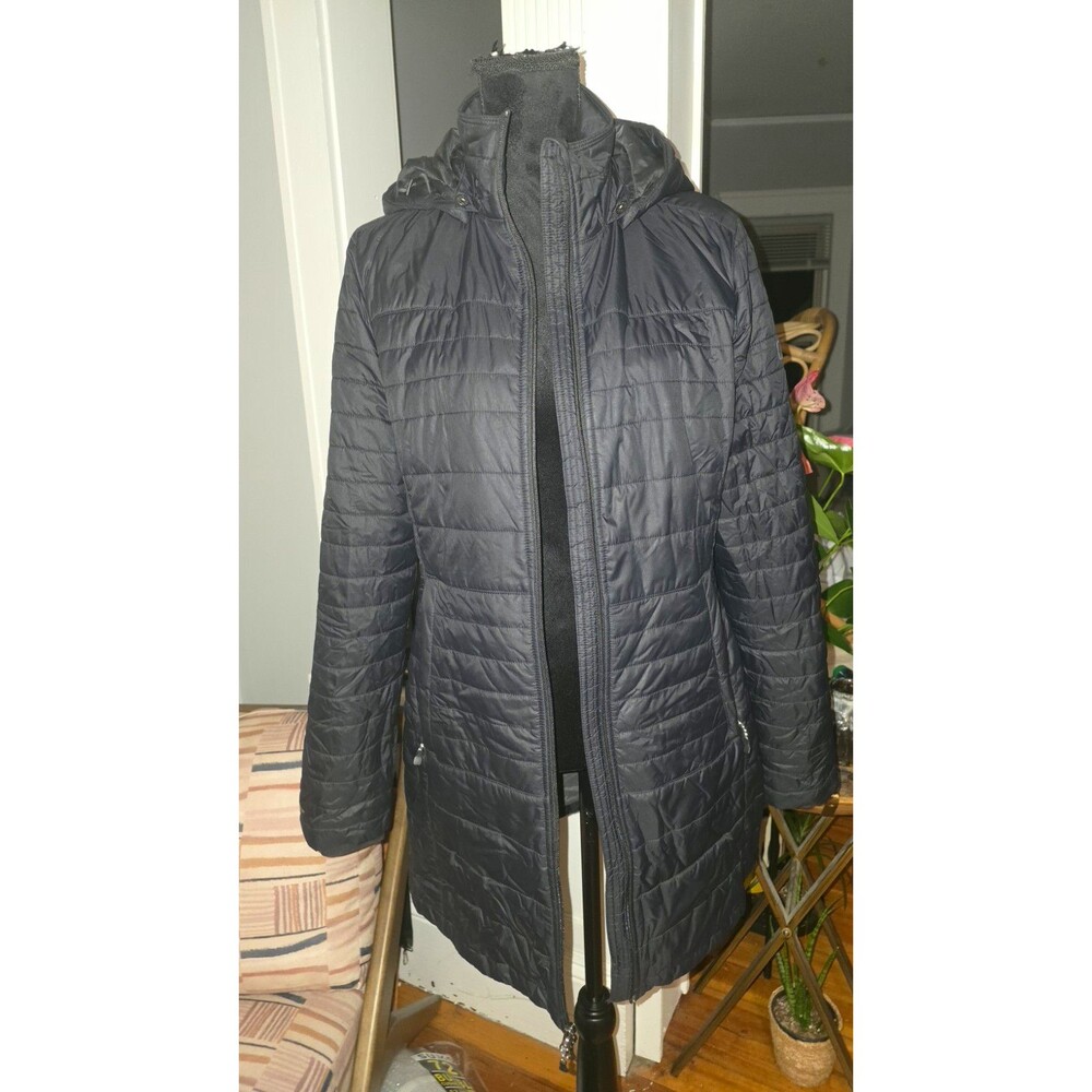 Eastern Mountain Sports Women’s Black Hooded Quilted Puffer Jacket M Zip